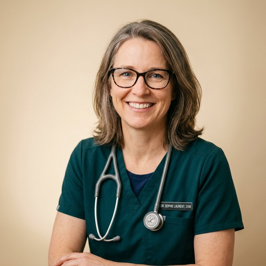 Portrait du Dr. Sophie Laurent, vétérinaire